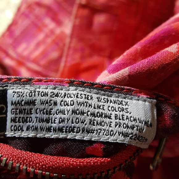 Flip Side Reversible Jeans Fuscia Floral/Aztec Skinny Jeans Size 13 (33x30) - Picture 9 of 15